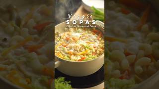 Veggie Sopas Recipe  Filipino Veggie Macaroni Soup cooking tofu food vegetarian sopas [upl. by Hpesoj522]