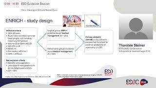 ESOC 2024 Guideline Session  ESOEANS Guideline on ICH Update [upl. by Yecnahc]