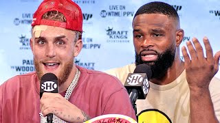 HIGHLIGHTS  JAKE PAUL VS TYRON WOODLEY 2 POSTFIGHT PRESS CONFERENCE [upl. by Lauder990]