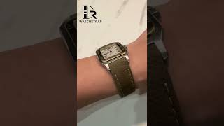 Custom Epsom Calfskin leather strap for Cartier Santos Galbée  Drwatchstrap [upl. by Raamal]