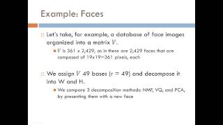 10701 NonNegative Matrix Factorization [upl. by Eus]