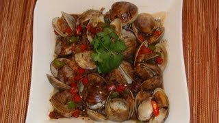 PINOY RECIPE  STIR FRIED CLAMS WITH BLACK BEAN SAUCE [upl. by Rurik]