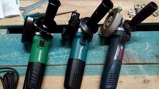 Unboxing amoladora hikoki G13SN2 comparación Makita 9558NBR y Bosch GWS 7115 herramientas 22 [upl. by Leuamme]