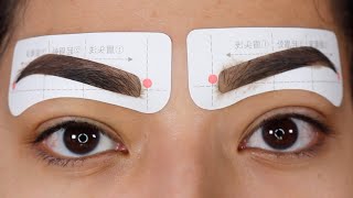 EASY HOWTO GET THE BEST EYEBROWS Sticker Stencil Eyebrows  Alexisjayda [upl. by Brigette466]