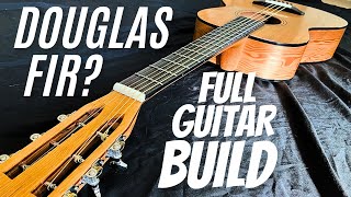 Can you build a guitar out of DOUGLAS FIR I built this out of my old FRONT DOOR [upl. by Llenrrad]