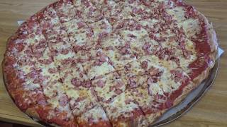 MASSIVE PIZZA CHALLENGE 12lbsBEARD MEATS FOODBIGGEST PIZZA BEARD HAS EVER SEEN [upl. by Deyes]