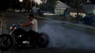 honda shadow bobber vt600 burnout [upl. by Radmilla]