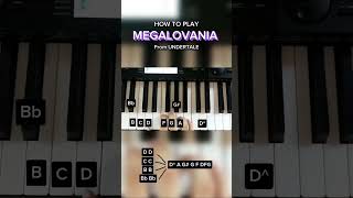 Learn how to play Megalovania undertale megalovania piano pianotutorial pianolessons [upl. by Grayce]