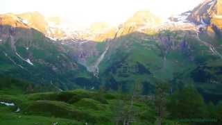 Großglockner Hochalpenstraße Um 6 Uhr 10 morgens im Sonnenaufgang Radfahrer sind schon fleissig [upl. by Renard992]