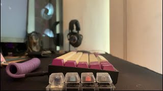 Durock Lavender switches STOCK in gk61x [upl. by Yci]