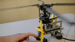 Cyclic rotor pitch control using Lego Technic [upl. by Swen455]