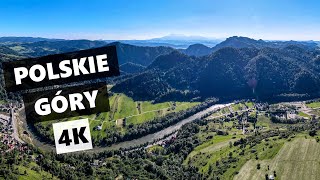 Pieniny Bieszczady Tatry Gorce Karkonosze Beskidy Izerskie Polskie góry z lotu ptaka w 4K [upl. by Rufus286]