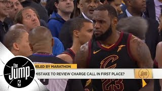 Was it right to review the Kevin DurantLeBron James chargeblock call in Game 1  The Jump  ESPN [upl. by Merc]