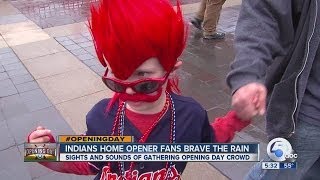 Opening Day fans brave the rain [upl. by Juline542]