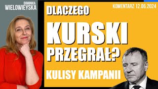 Dlaczego Kurski sromotnie przegrał Kulisy kampanii  Dominika Wielowieyska komentarz 12062024 [upl. by Godrich]