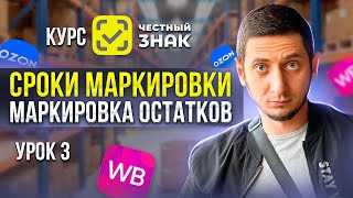 Курс Честный знак  Урок 3  Сроки маркировки Маркировка остатков Штрафы Честный Знак 2024 [upl. by Caroline]