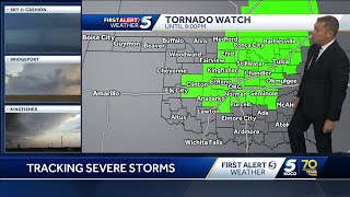 Tracking severe storms moving across Oklahoma [upl. by Lednor]