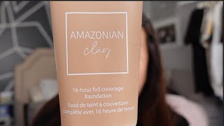 TARTE AMAZONIAN CLAY 16 HR FULL COVERAGE FOUNDATION REVIEW NEW amp IMPROVED [upl. by Leuneb]