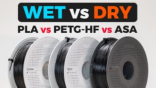 WET vs DRY filament STRENGTH Bambu PLA vs PETGHF vs ASA [upl. by Agathe833]