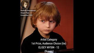 Artist Category 1st Prize  ELISEY MYSIN  12 Russia [upl. by Koziara]