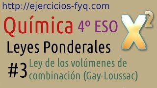 Ley de los volúmenes de combinación GayLoussac [upl. by Mikah]