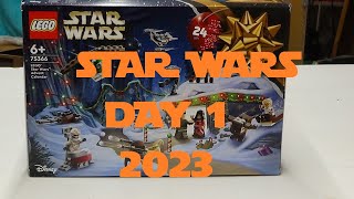 LEGO STAR WARS ADVENT CALENDAR 2023 DAY 1 [upl. by Ttenaj]