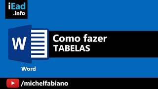 COMO INSERIR TABELA no Word  Como fazer tabelas no Word 2010 04 [upl. by Adnirol792]