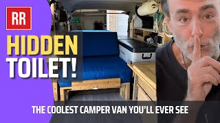 HIDDEN Toilet in Luxury Minivan Camper [upl. by Ocsirf]