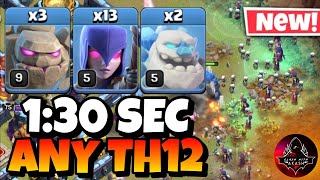 TH12 Zap Witch Attack Strategy 2024 Best TH12 Witch Army  Clash of Clans  COC [upl. by Nymzaj]