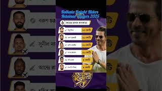 KKR Retained Player List 2025 ipl18 ipl2025 iplretention2025 [upl. by Emlynn]