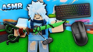 Wooting 60HE Keyboard ASMR Gameplay Roblox Bedwars [upl. by Schnur]