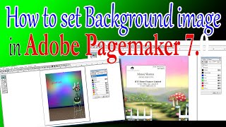 how to set background image in pagemaker  adobe pagemaker 70 tutorial [upl. by Teuton]