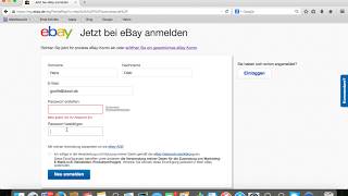 eBay anmelden registrieren account erstellen Anmeldung [upl. by Bradeord32]