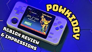 Powkiddy RGB10X Review  Great Budget Handheld Device [upl. by Anaizit]