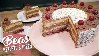 Schwarzwälder Kirschtorte Art  Tortenklassiker Rezept umgedreht [upl. by Antipas]