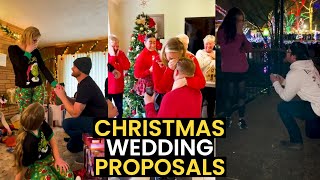 TOP 9  Christmas Wedding Proposals  HEARTWARMING Moments [upl. by Aniraad221]