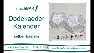 Dodekaeder Tischkalender selber basteln [upl. by Giffard63]