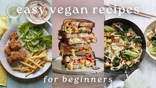 3 EASY VEGAN RECIPES FOR BEGINNERS VEGANUARY [upl. by Enrahs280]