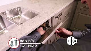 Custom Fit 36quot Sink Front TipOut Tray  Install [upl. by Eseekram]