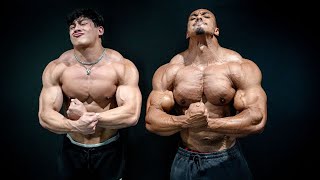 Larry Wheels Trains Chest with Togi 400lb dumbbell press off of NEW dumbbell pivot rack [upl. by Rolland]