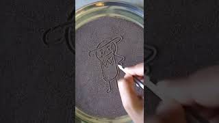 Stick man drawing Beautiful SAND ART 🙏 ⚘️ [upl. by Ahsieni]