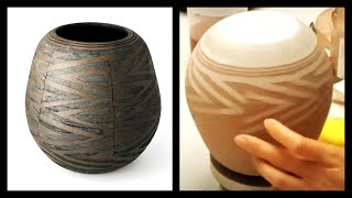 Make a Raku fired vase with red terra sigillata [upl. by Story596]