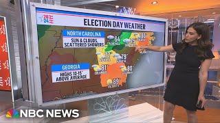 Election Day weather forecast sees heavy rain and flooding from Gulf to Midwest [upl. by Aerdnak70]