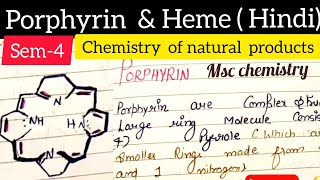 porphyrin amp heme sem4  chemistry of natural products Mscchemistryclassses [upl. by Paquito]