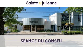 Municipalité de SainteJulienne  Séance ordinaire du conseil mardi le 8 octobre 2024 à 20h [upl. by Sseb726]