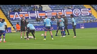 Oldham Athletic players warming up Vs Tamworth FC 16112024 2425 Season [upl. by Darnall]