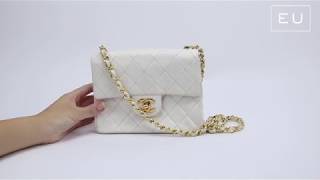 Bolsa Chanel Quilted Flap Branca  Etiqueta Única [upl. by Hartley]