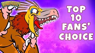 Top 10 Dinosaurs  Fans Choice  Best Dinosaur Songs from Dinostory by Howdytoons [upl. by Aninotna]