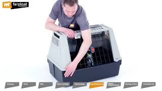 Atlas Car dog transport box by Ferplast ENG [upl. by Eeralih]