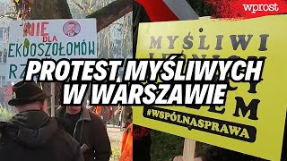 Protest myśliwych w Warszawie quotNie dla ekooszołomów w rządziequot [upl. by Oemor872]